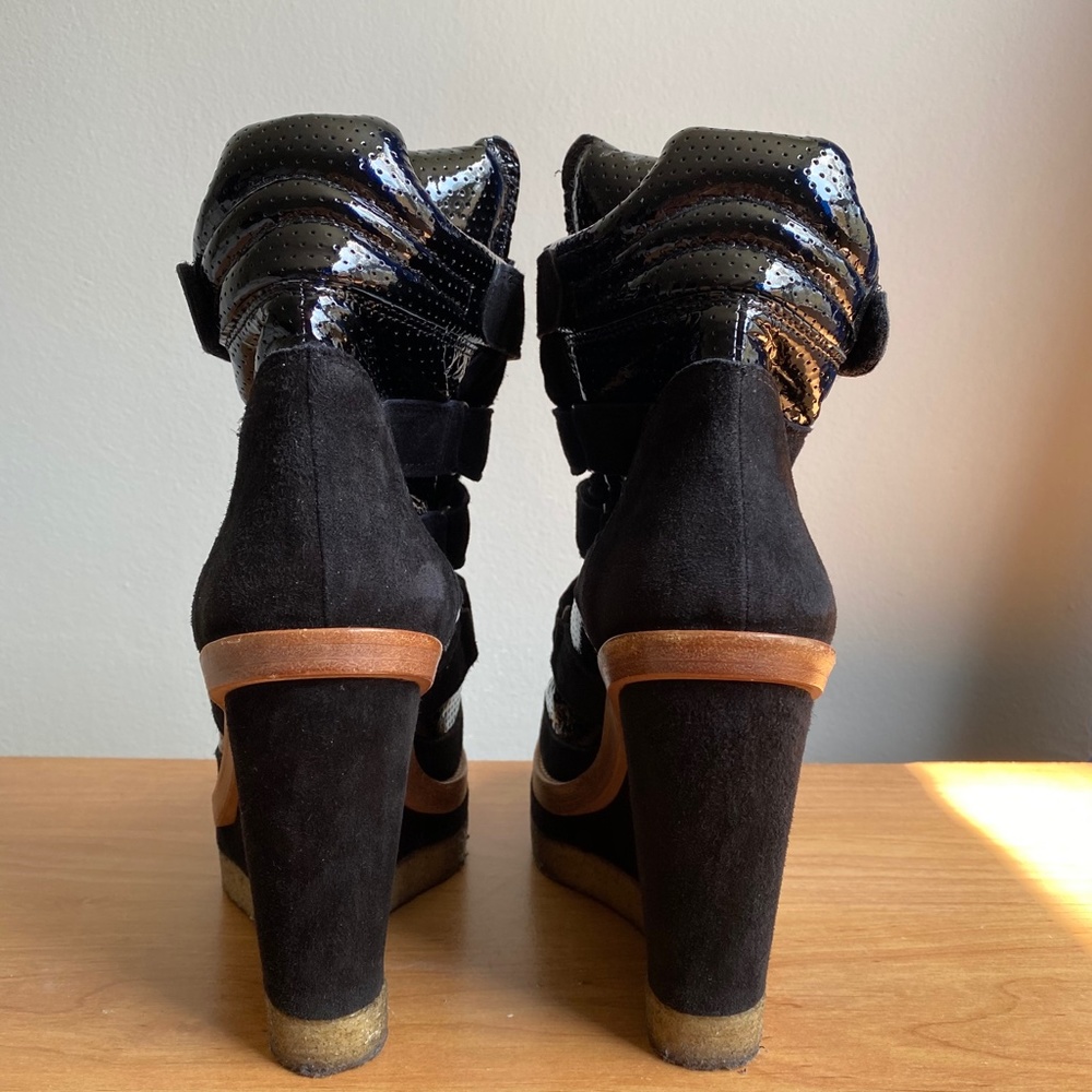 Isabel Marant Black Beckett Sneaker Wedge Heel Size 39 - Picture 9 of 16